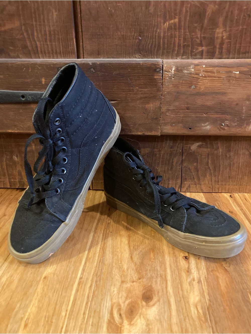 Vans Black High-Top Canvas Sneakers with Gum Outsole
